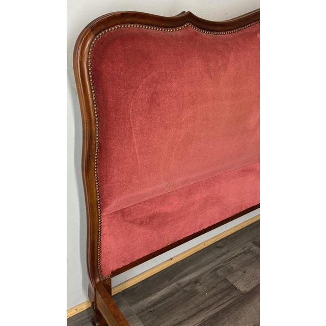 Vintage French Louis XVI Walnut King Size Bed Frame For Sale - Image 10 of 12