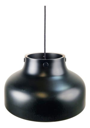 Mid-Century Modern Danish Black Jumbo Pendant Lamp by Uniline for Nordisk Solar, 1960s