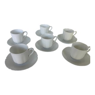 1950s Haviland Limoges Demitasse/Espresso Cups & Saucers Set of Six For Sale