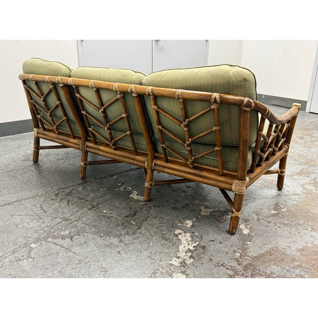 McGuire Furniture Bamboo Sofa, Vintage For Sale In San Francisco - Image 6 of 12