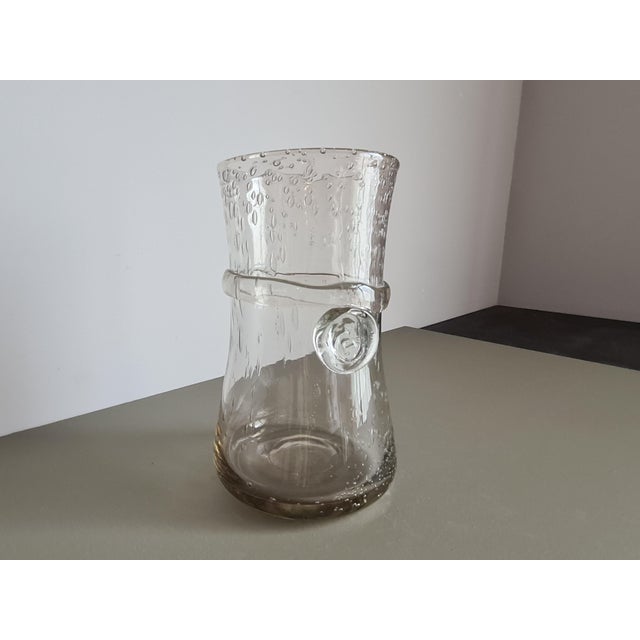 French Biot Bubble Glass Vase, 1960 For Sale - Image 14 of 15