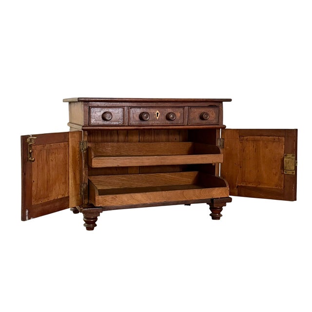 Italian Inlaid Tabletop Chest With Secret Compartments and Key For Sale - Image 4 of 12