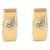 Modern Deco Style Pear Cut Diamond 18k Gold Chunky Hoop Earrings- A Pair For Sale