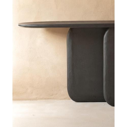 Black Wood and Colored Mineral Lime Plaster Console by Dennis Kaiser For Sale - Image 4 of 8