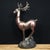 Copper Solid Copper Pair of Lucky Wealth Deer (Zhaocai Lu) - Heavy Bronze Deer Figurines With Antlers For Sale - Image 8 of 9