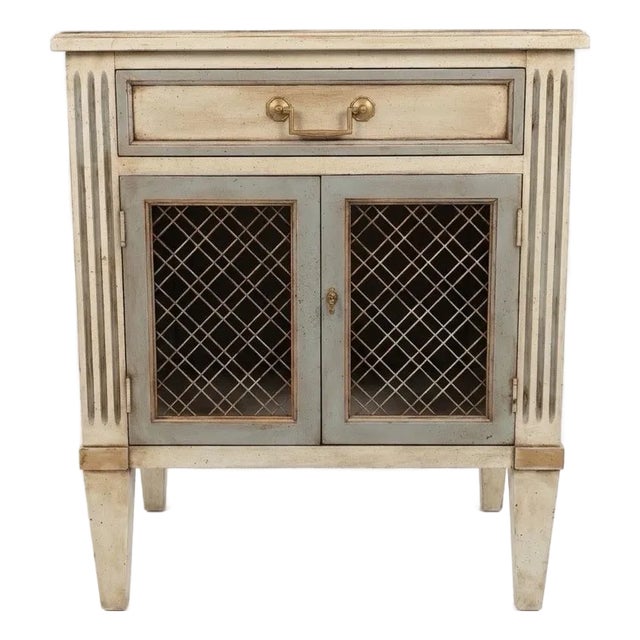 1960s Henredon Newly Painted Swedish Gustavian Style Nightstand For Sale