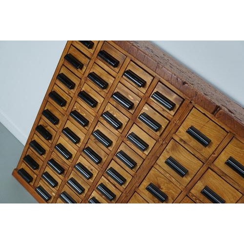 Industrial Dutch Beech & Pine Workshop Cabinet, 1950s For Sale - Image 16 of 18
