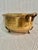 English Vintage Hammered Brass Cachepot Planter With Paw Feet and Decorative Handles For Sale - Image 3 of 11