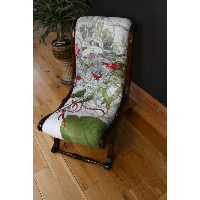 1980s Vintage Slipper Chair in Floral Upholstery by Timorous Beasties, 1980s For Sale - Image 5 of 11