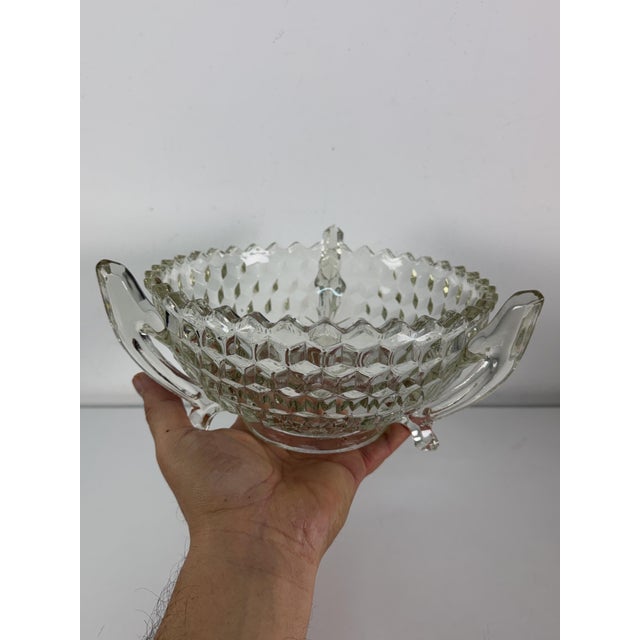 Murano Art Deco Rostrato glass centerpiece bowl in the style of Barovier & Toso, 1930s intact and in good condition. An...