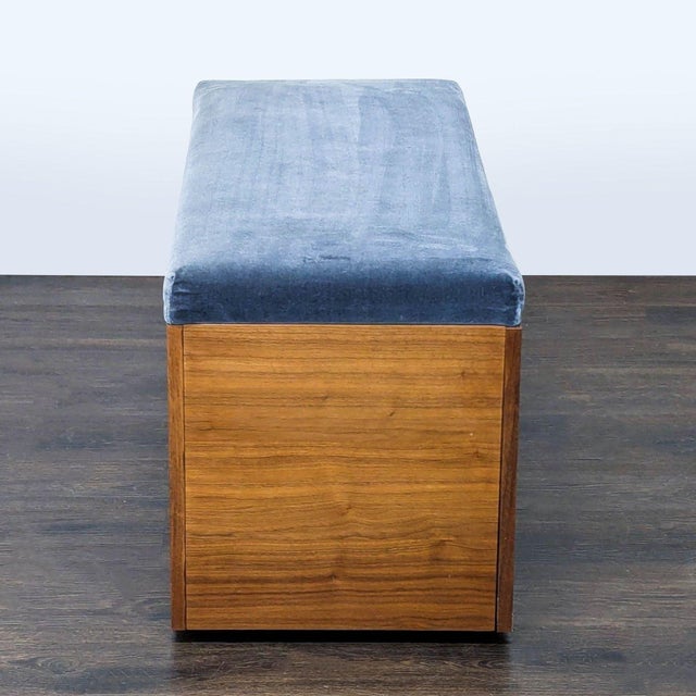 2010s Cb2 Storage Bench With Upholstered Top For Sale - Image 5 of 11