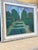 Abstract French Formal Garden With Fountain, Oil on Board, Circa 1940s For Sale - Image 3 of 5