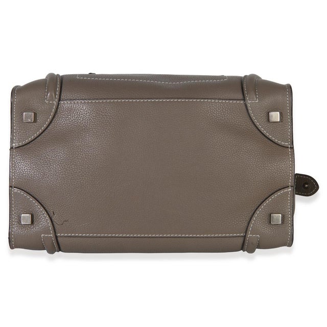 2010s Souris Drummed Calfskin Mini Luggage Tote For Sale - Image 5 of 8