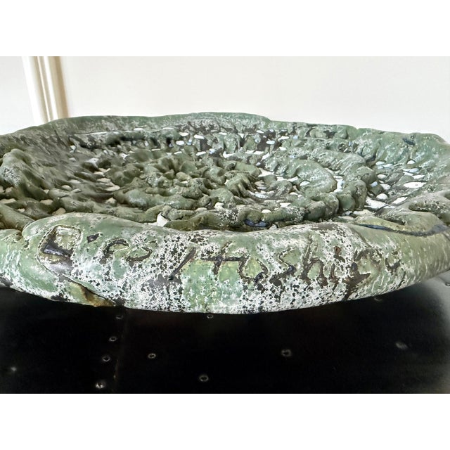 Large Japanese Contemporary Stoneware Glazed Plate by Satoru Hoshino For Sale - Image 11 of 15