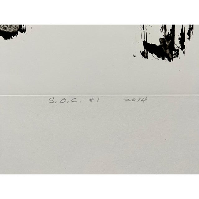 Abstract Expressionism Chihung Yang, Abstract Expressionist Taiwanese Etching Chihung Yang Chinese Calligraphy Art, 2014 For Sale - Image 3 of 8