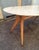 1950s Dining Table with Wooden Base, Brass Finishes and Marble Top, 1950s For Sale - Image 5 of 6