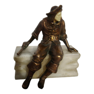 Pirate Bookend by Hirsch Circa 20s