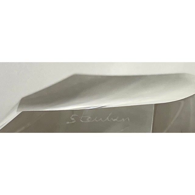 1960s 1960s Iconic Steuben “Excalibur” Sword in the Stone Crystal Paperweight With Sterling Silver & 18k Gold Sword Letter Opener For Sale - Image 5 of 10