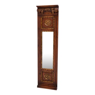 John-Richard Eglomisé Gilt Floor Hall Hanging Mirror For Sale