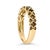 Haus of Brilliance 10K Yellow Gold Plated .925 Sterling Silver 1/4 Cttw Champagne Diamond Geometric Band Ring - Size 7 For Sale - Image 4 of 6