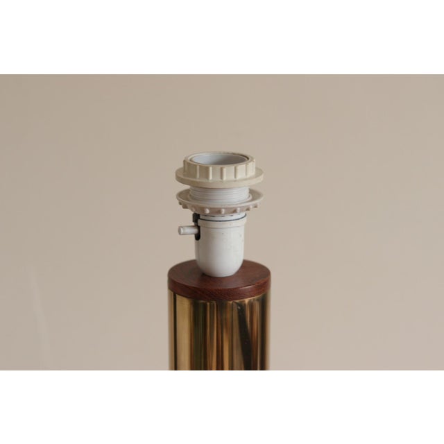 Large Vintage Brass Table Lamp For Sale - Image 4 of 18