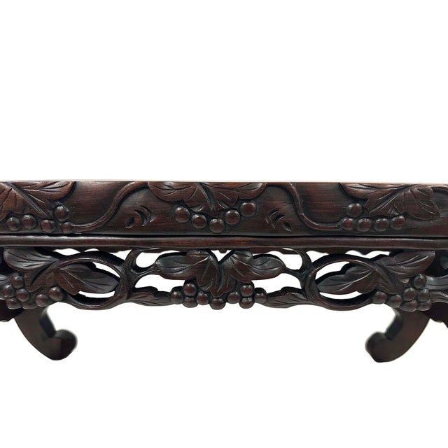 Early 20th Century Antique Chinese Hardwood Low Table or Plant Stand For Sale - Image 4 of 11