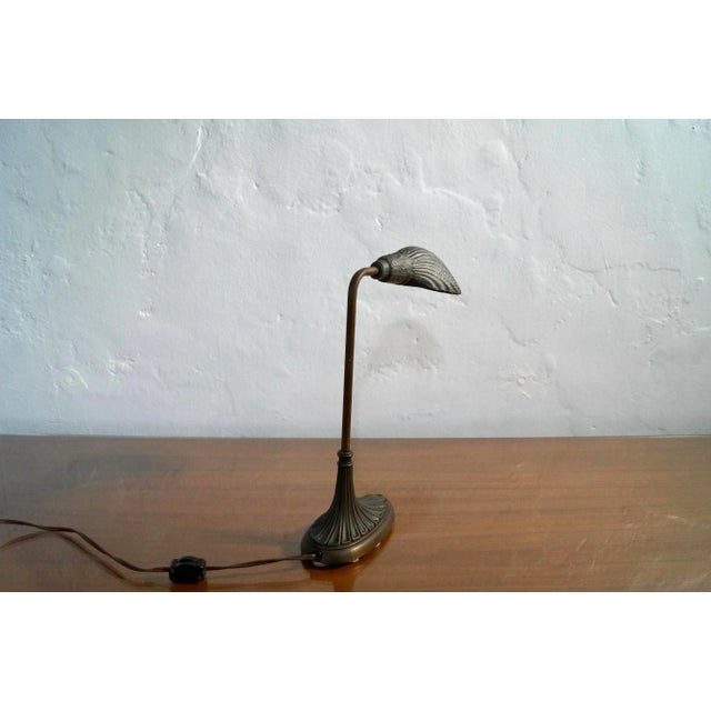1930’s Art Nouveau Solid Brass Desk Lamp For Sale - Image 4 of 12