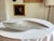 Mid Century Space Age sculptural dish featuring an elongated biomorphic form with sweeping curves, sharply tapered points,...