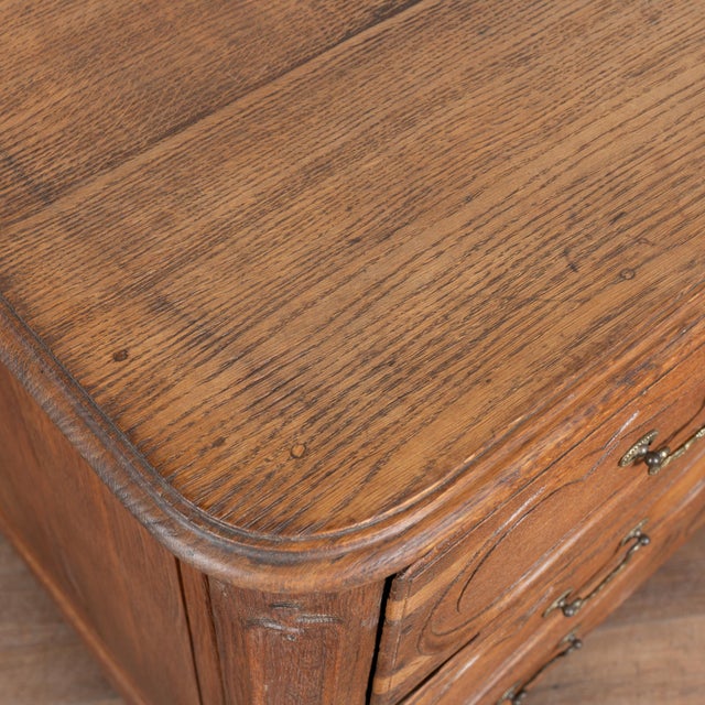 Brown Late 18th Century French Oak Chest of Three Drawers For Sale - Image 8 of 18