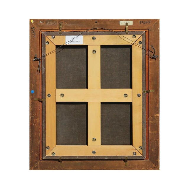 Twentieth Century Blue Toned Sunset Seascape of Boat in Wavy Seas Painting For Sale - Image 9 of 10