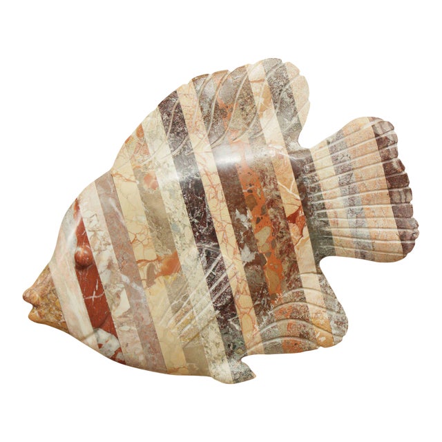 Richard H. Bailey Carved Marble Fish Sculpture Chairish