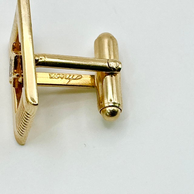 1950s Mid-Century Hollywood Regency Boho Chic “G” Initialed Cufflinks - A Pair. For Sale - Image 11 of 12