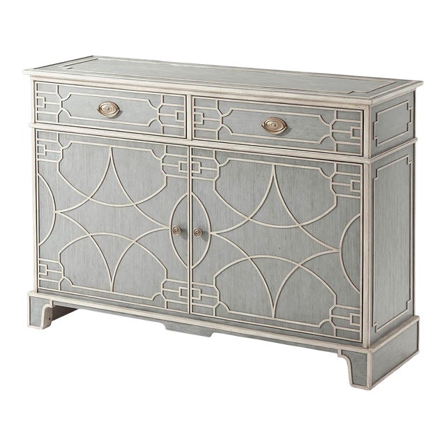 Chinese Chippendale Painted Cabinet For Sale