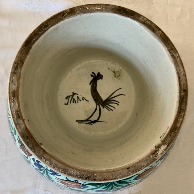 Large Cantagalli Iznik Style Footed Bowl / 19th Century, Italy For Sale - Image 9 of 12