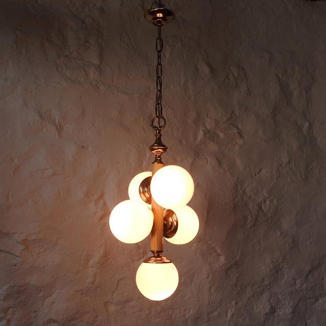 Mid-Century Modern Vintage Space Age Sputnik Ceiling Lamp, 1960s For Sale - Image 3 of 12