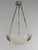 Art Deco Maynadier & Degue French Art Deco 3-Armed Chandelier - 1930s Nickeled Bronze & Frosted Glass For Sale - Image 3 of 18