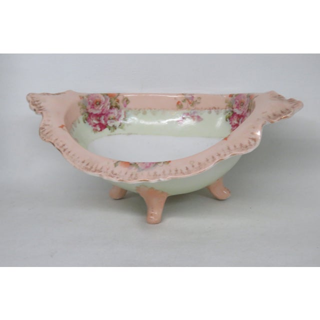 Victorian Karl IV Gold Gilt Lime and Pink Candy Bowl Porcelain Made in Austria 4662b For Sale - Image 3 of 16