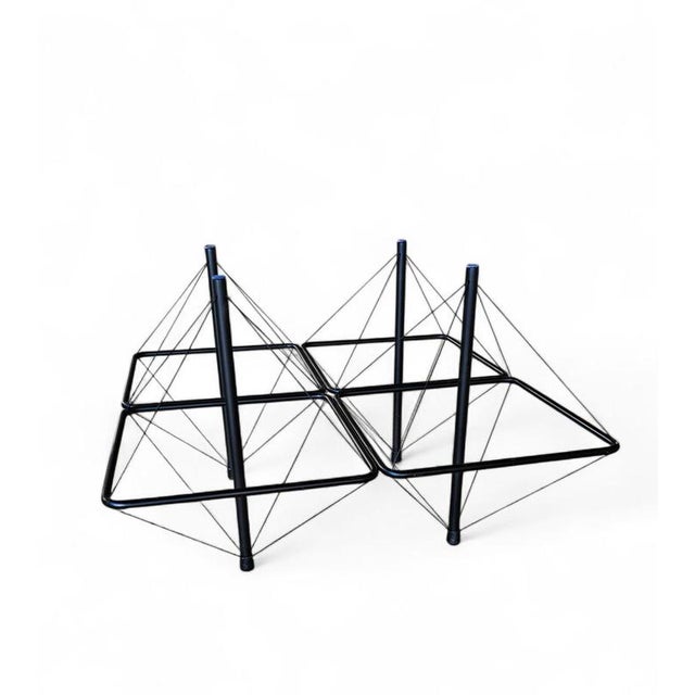 Black Wire Coffee Table, 1980s For Sale - Image 8 of 14