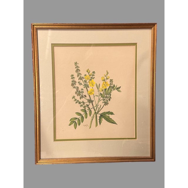Late 19th Century Antique Victorian Gilt Framed Floral Botanical Still Life & Leaf Lithograph Print For Sale - Image 5 of 5