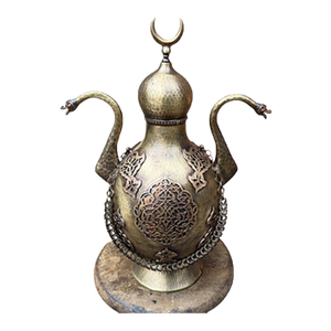 Rustic Hand-Hammered Ottoman Brass Ewer