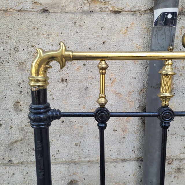 Art Nouveau Style Wrought Iron Bed Headboard, Spain, 1930s For Sale - Image 16 of 18