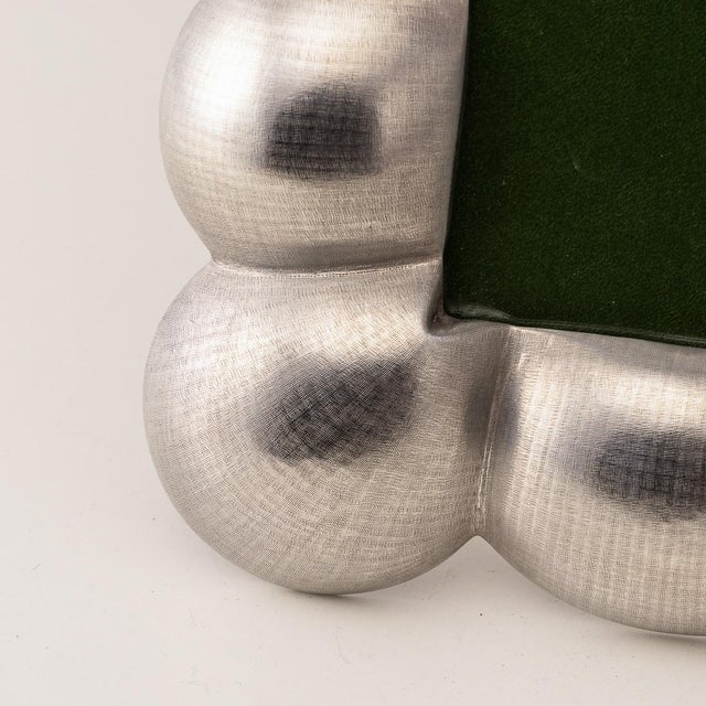 Metal Vintage Italian Silver Bubble Photograph Frame For Sale - Image 7 of 12