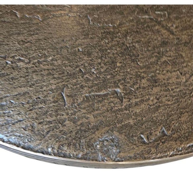 Round Brutalist Coffee Table with Brass Copper Top, 1960s For Sale - Image 6 of 18