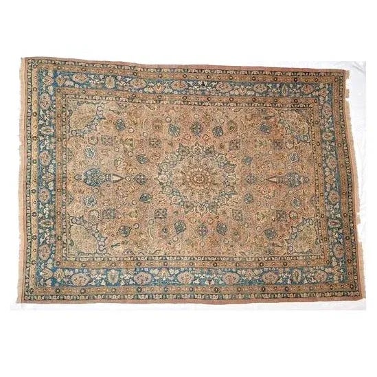 Textile 1930's Vintage Persian Khorassan Rug , 10' X 13' For Sale - Image 7 of 7