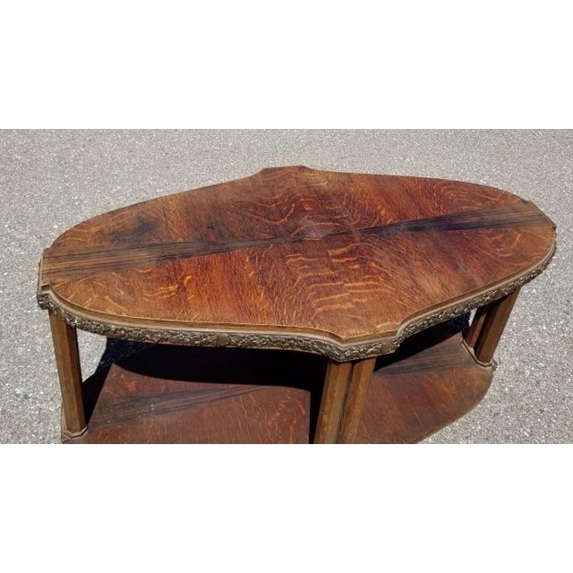 Art Nouveau Coffee Table With Brass Detail Chairish