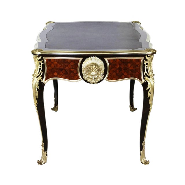 Louis XV Style Wood and Gilded Bronze Desk For Sale - Image 6 of 9