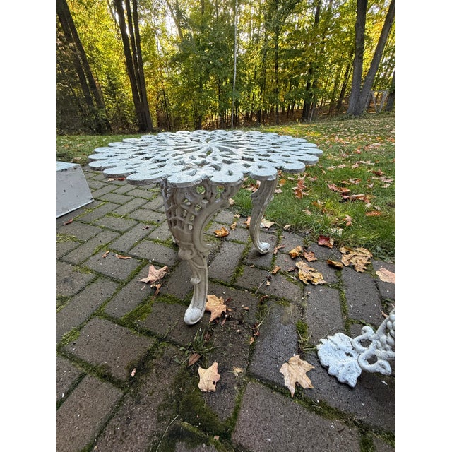 Antique Cast Iron Grapevine Victorian Outdoor Garden Furniture Suite-Set of 5 For Sale - Image 12 of 13