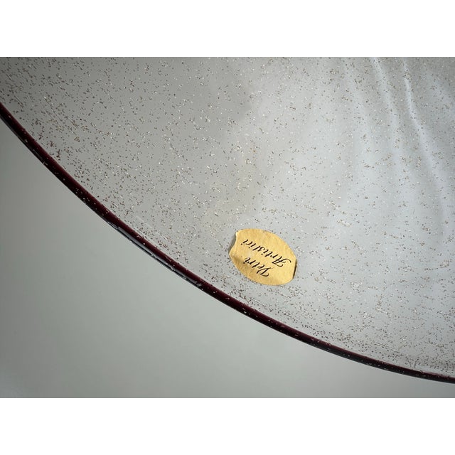 This stunning vintage Italian Vetri Murano glass centerpiece plate is a captivating work of art that beautifully showcases...