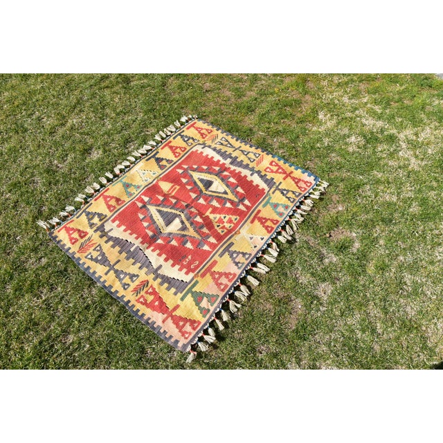 Rustic 1960s Southwestern Traditional Handmade Cappadocia Kilim Rug For Sale - Image 3 of 10