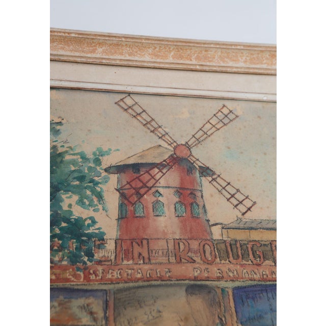 Louise Parisot-Pelletier, Le Moulin Rouge, Paris, 1890s, Paper, Framed For Sale - Image 3 of 8